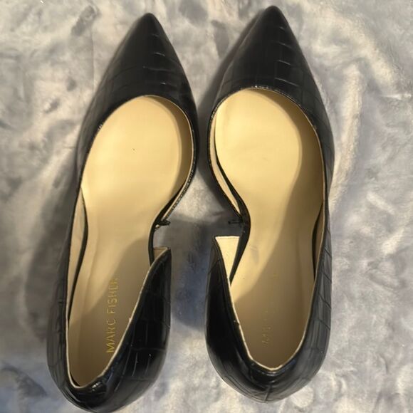 Marc Fisher Darlina Croc-Embossed Heels - Picture 9 of 10